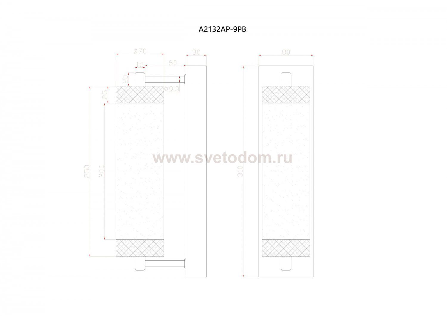 Настенный светильник бра Arte Lamp A2132AP-8PB GALAXY