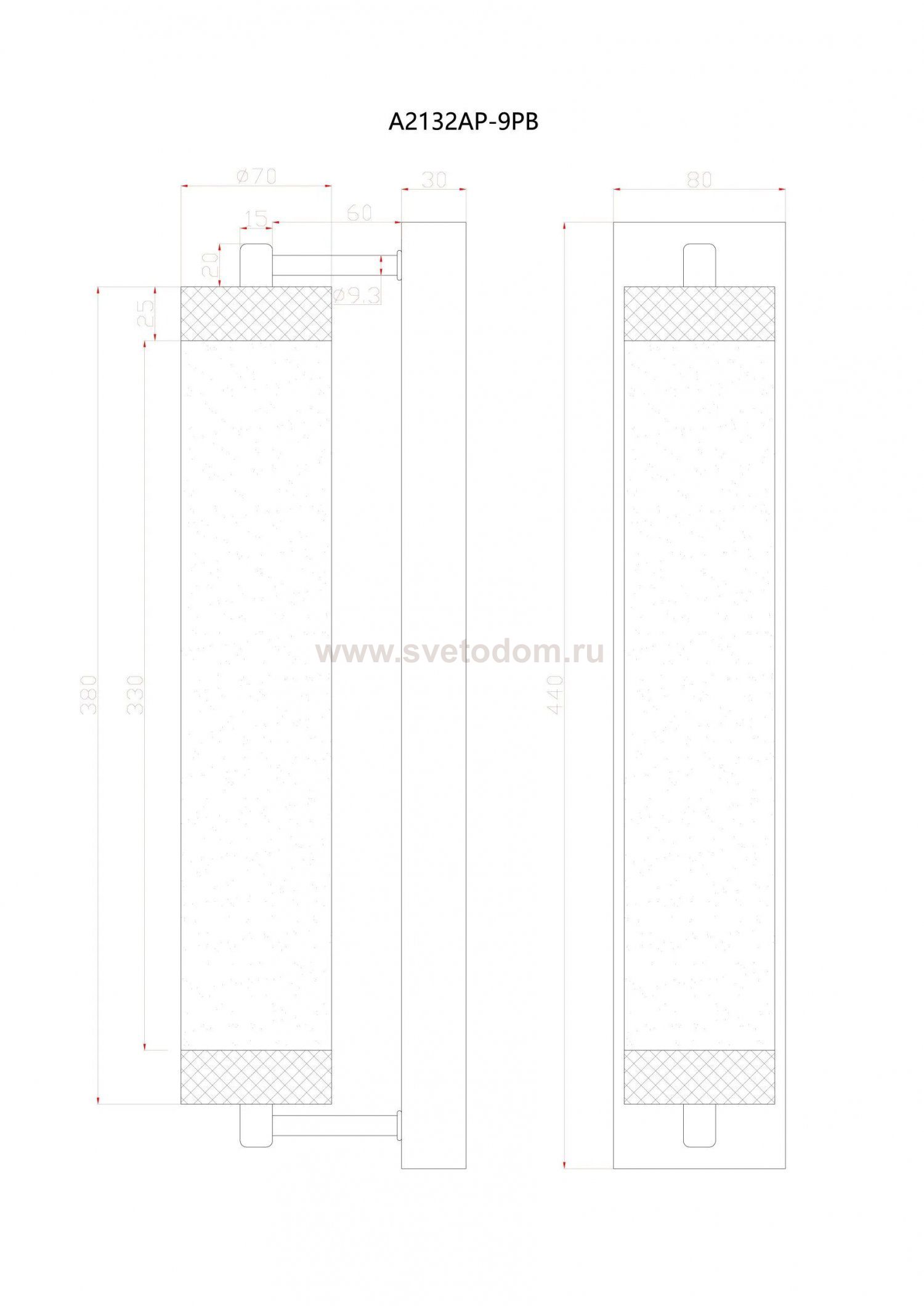 Настенный светильник бра Arte Lamp A2132AP-9PB GALAXY
