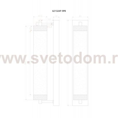 Настенный светильник бра Arte Lamp A2132AP-9PB GALAXY