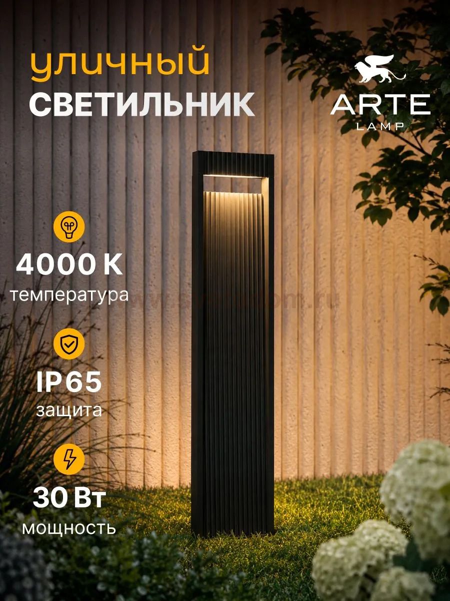 Уличный светильник Arte Lamp A2146PA-1BK ARNEB