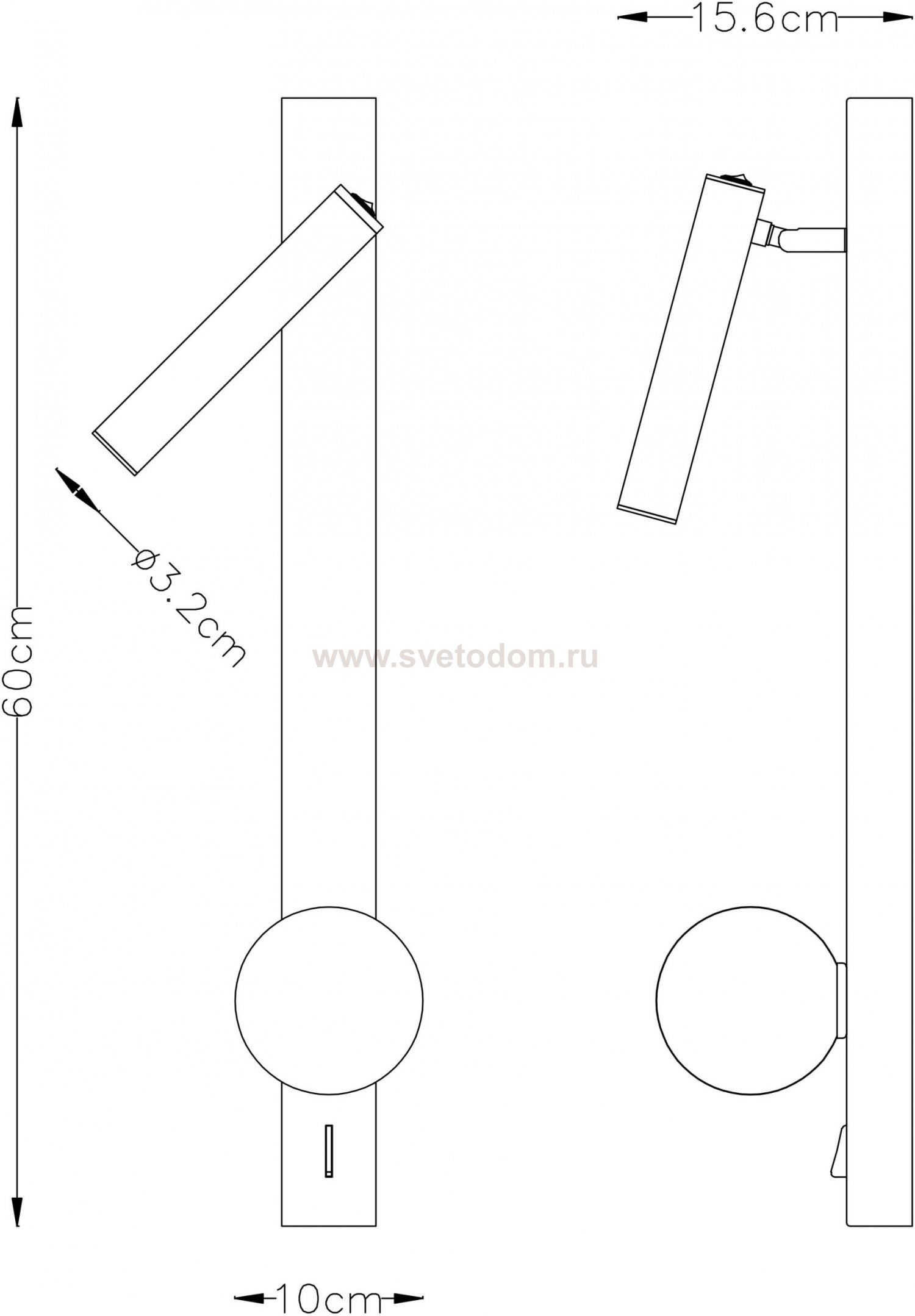 Светильник настенный бра Arte Lamp A2172AP-2BK
