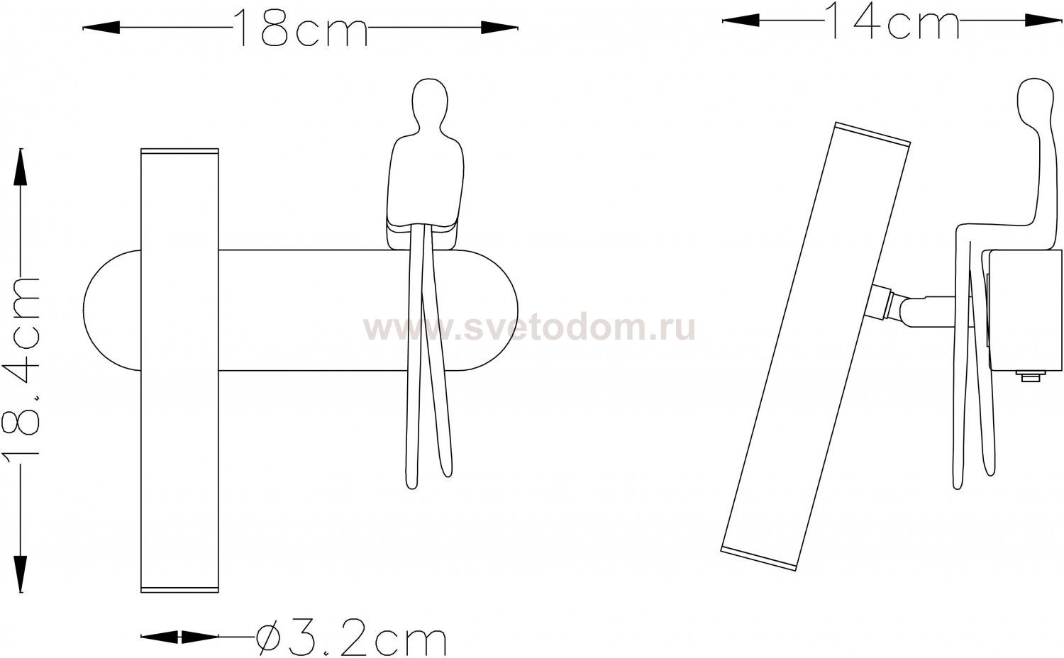 Светильник настенный бра Arte Lamp A2173AP-1PB