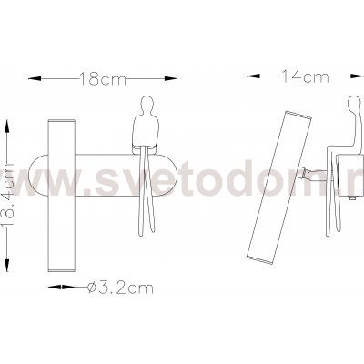 Светильник настенный бра Arte Lamp A2173AP-1PB