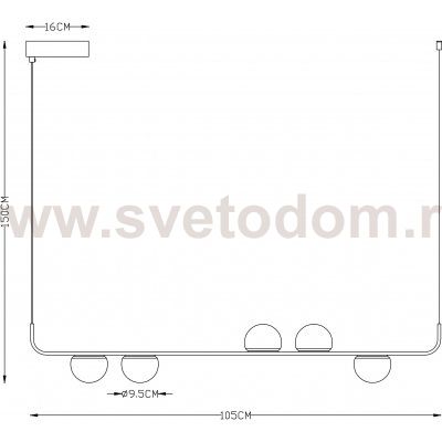 Светильник подвесной Arte Lamp A2174SP-5BK POPLAR