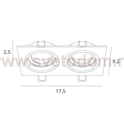Светильник точечный встраиваемый со сменной лампой Arte Lamp A2178PL-2BK TARF