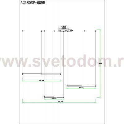 Люстра на 3 кольца 850мм 60W Arte Lamp A2180SP-60WH