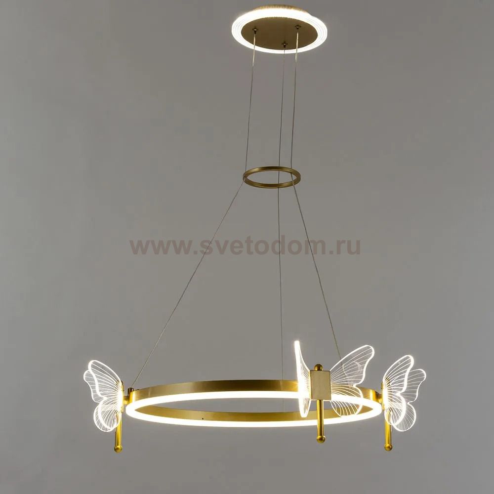 Люстра подвесная с бабочками Arte lamp A2187LM-1GO DARCY