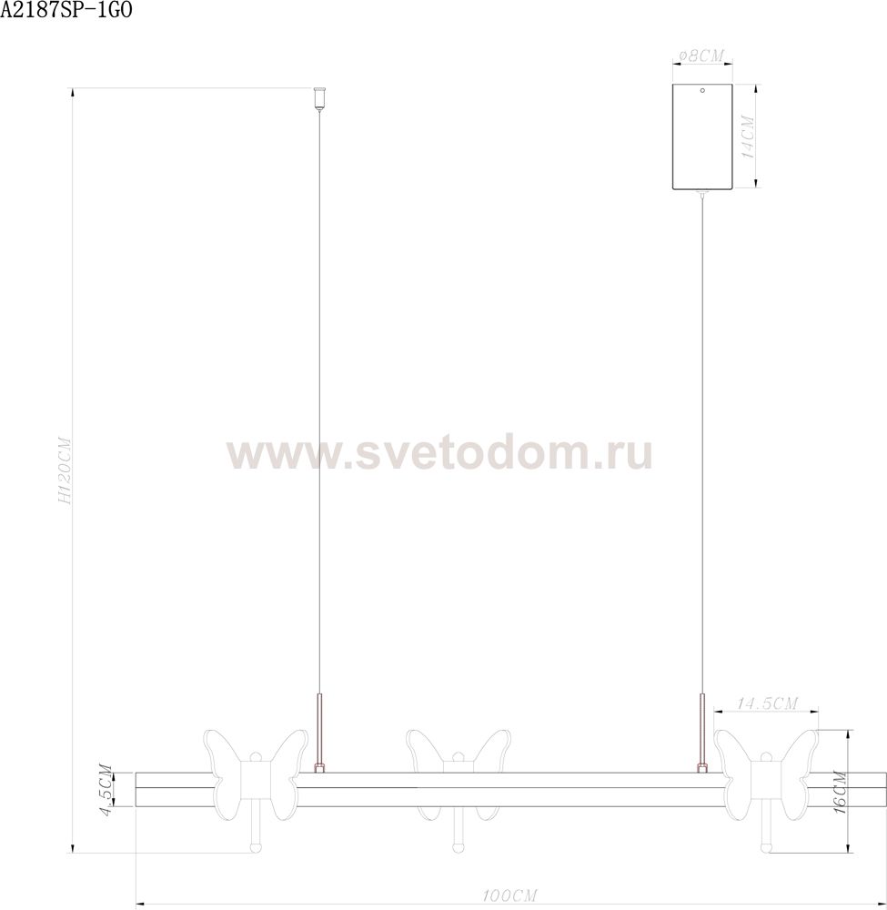 Светильник подвесной Arte lamp A2187SP-1GO DARCY