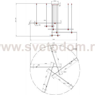 Светильник подвесной Arte lamp A2195SP-5BK ERRAI