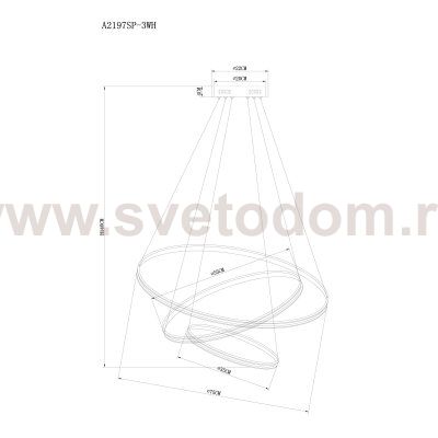 СВЕТИЛЬНИК ПОДВЕСНОЙ Arte lamp A2197SP-3WH FRODO