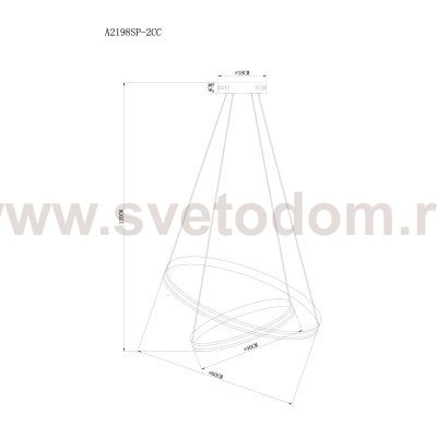 Светильник подвесной Arte lamp A2198SP-2CC MERIDIANA
