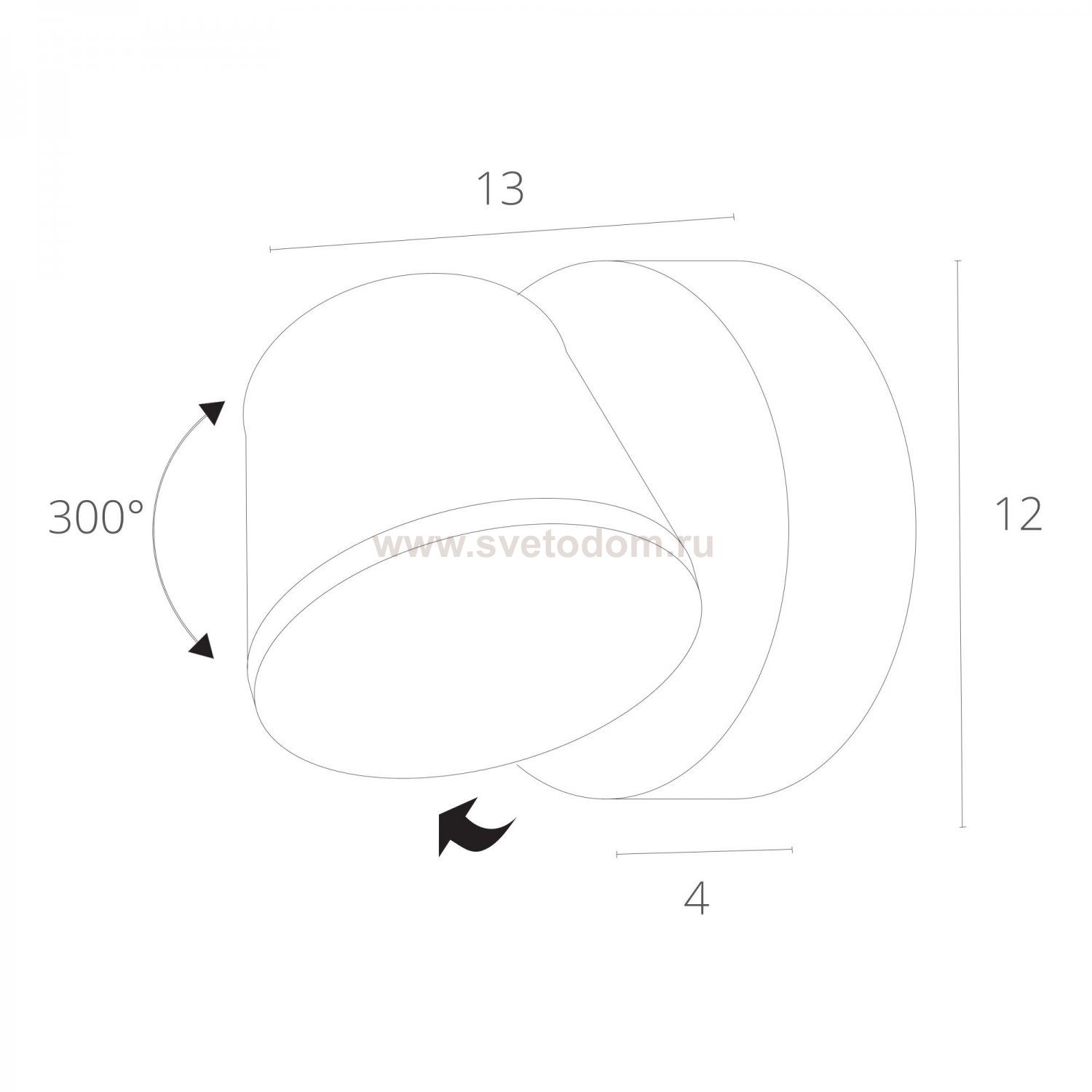 Светильник настенный бра светодиодный Arte lamp A2212AL-1BK CHICO