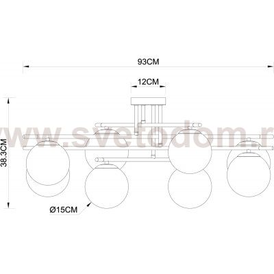 Люстра потолочная Arte lamp A2224PL-8BK ALCOR