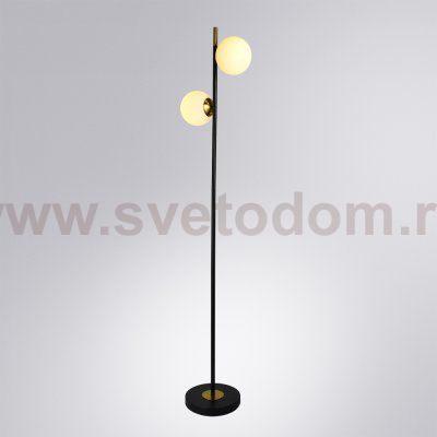 Торшер с двумя и более плафонами Arte lamp A2224PN-2BK ALCOR