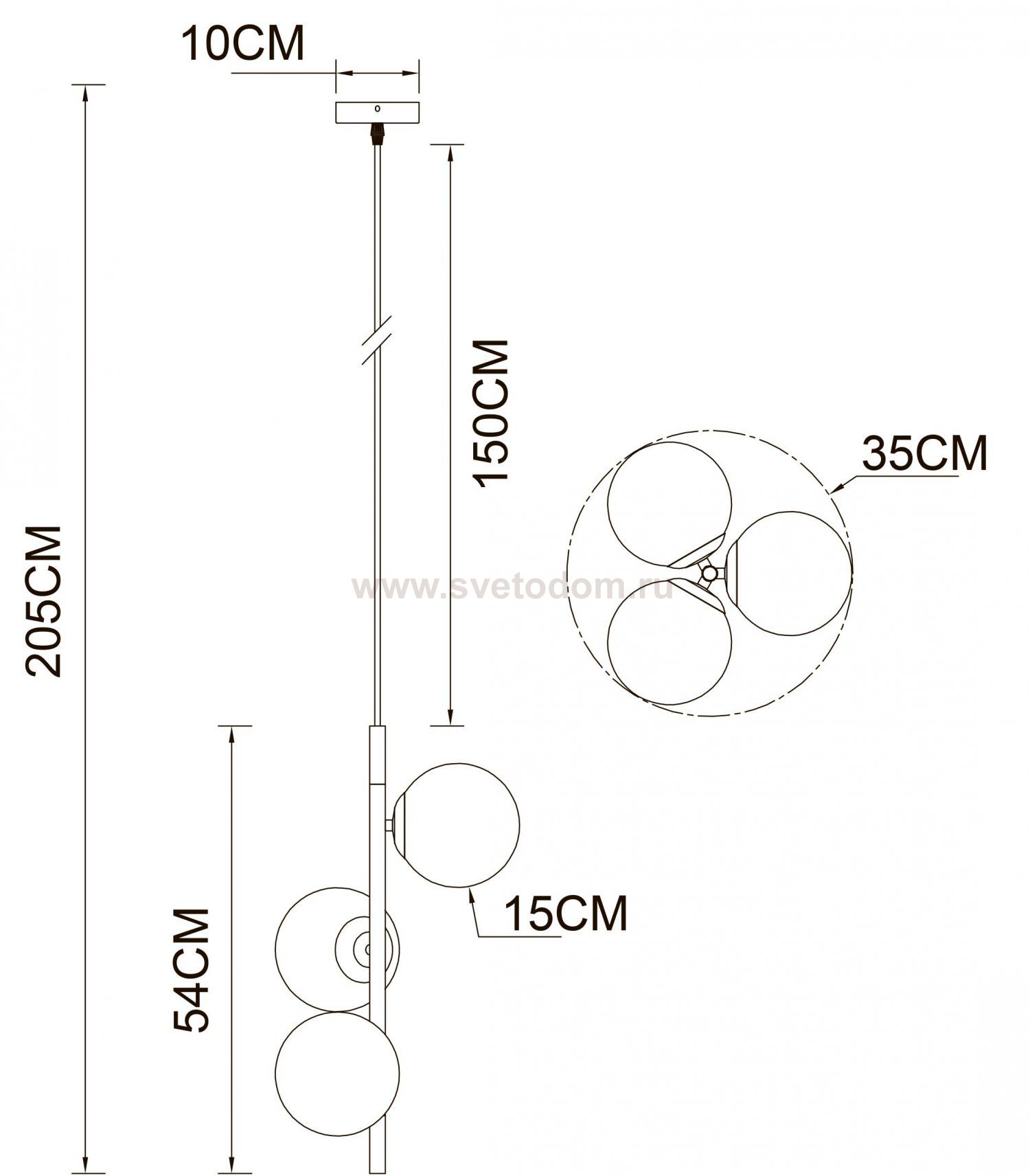 Светильник подвесной Arte lamp A2224SP-3BK ALCOR
