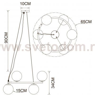 Подвесная люстра Arte lamp A2224SP-6BK ALCOR