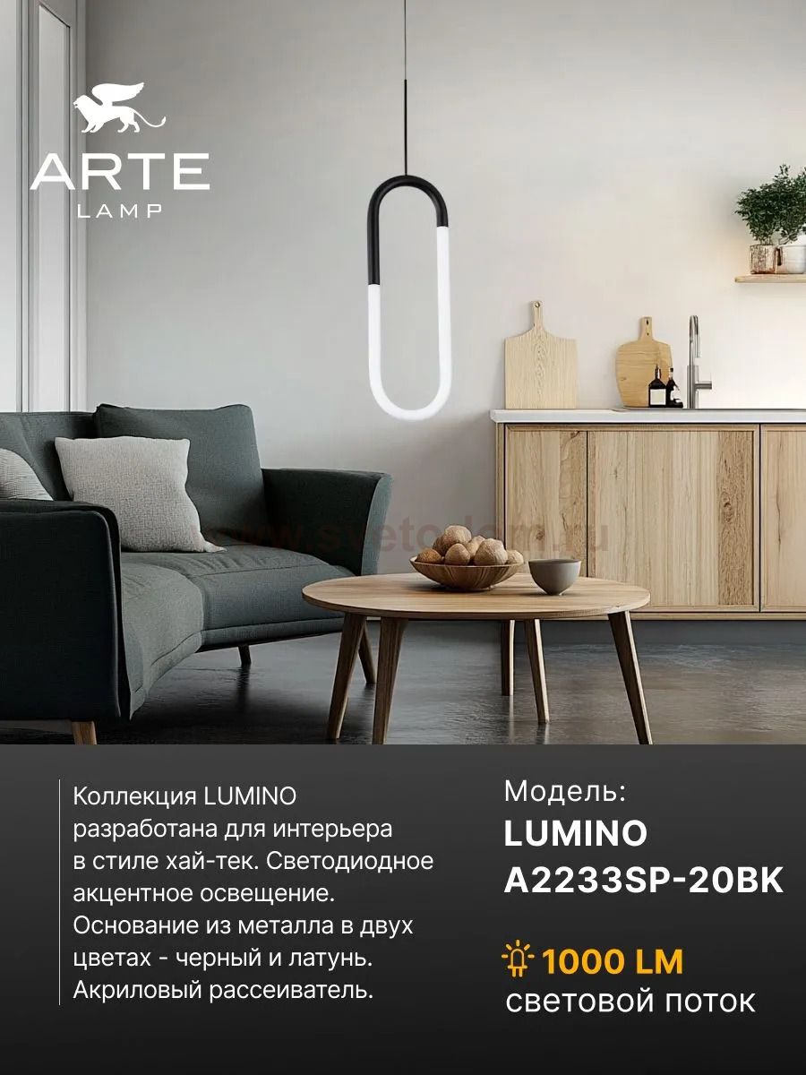 Светильник подвесной Arte Lamp A2233SP-20BK LUMINO