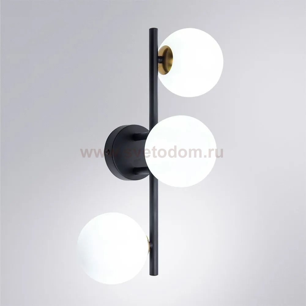 Настенный светильник бра Arte Lamp A2243PL-3BK GEMINI