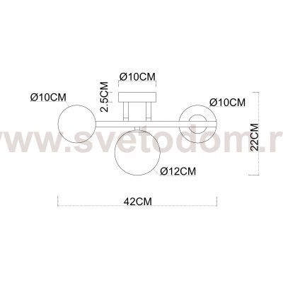 Настенный светильник бра Arte Lamp A2243PL-3BK GEMINI