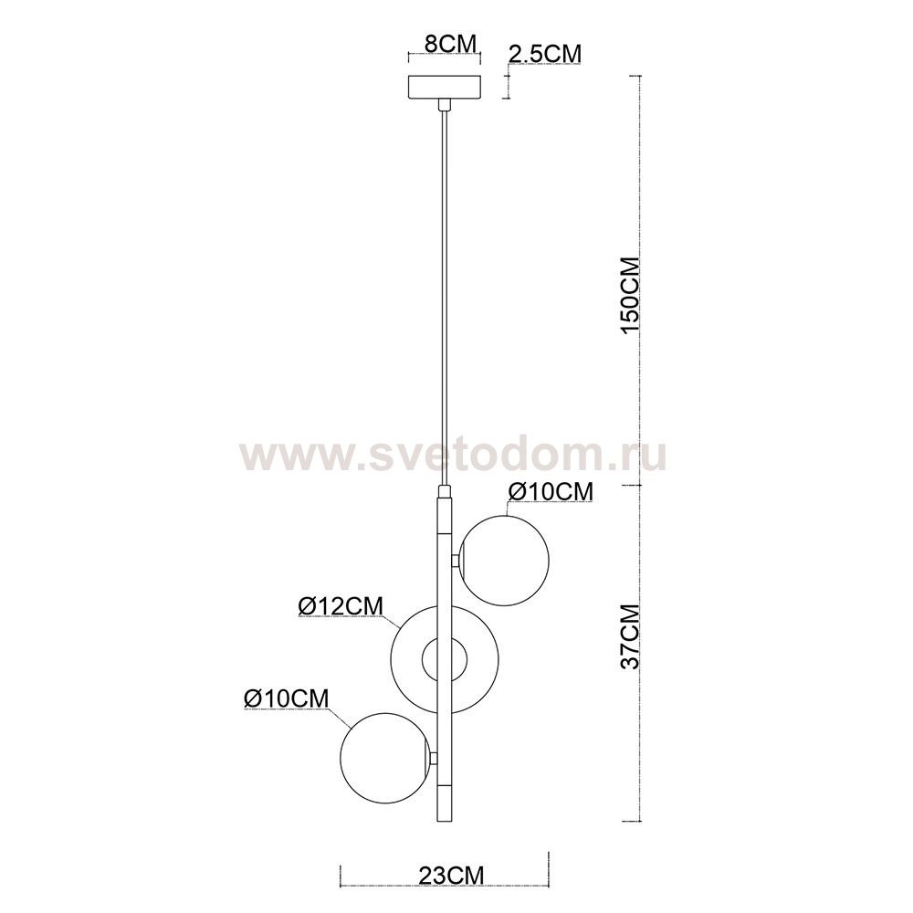 Люстры Arte Lamp A2243SP-3BK GEMINI