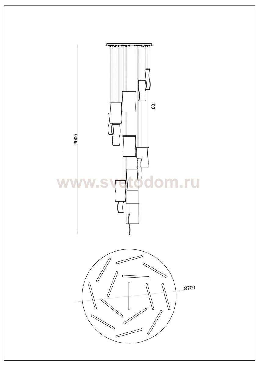 Светильник подвесной Arte Lamp A2283SP-14GO GRAPPOLO