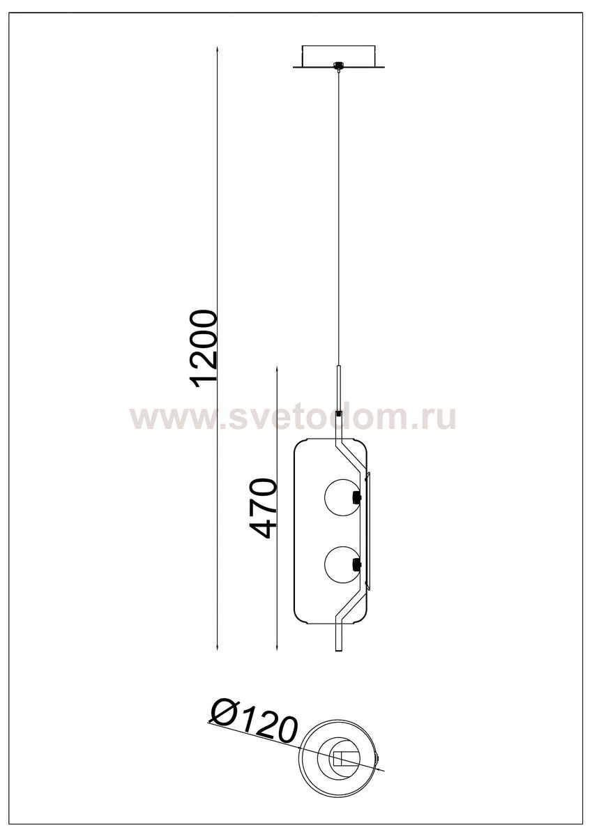 Светильник подвесной Arte Lamp A2341SP-2BK GENEVA