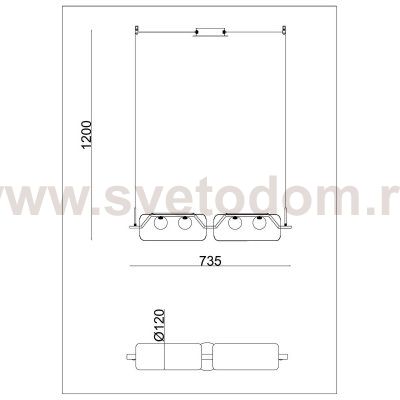 Светильник подвесной Arte Lamp A2341SP-4BK GENEVA