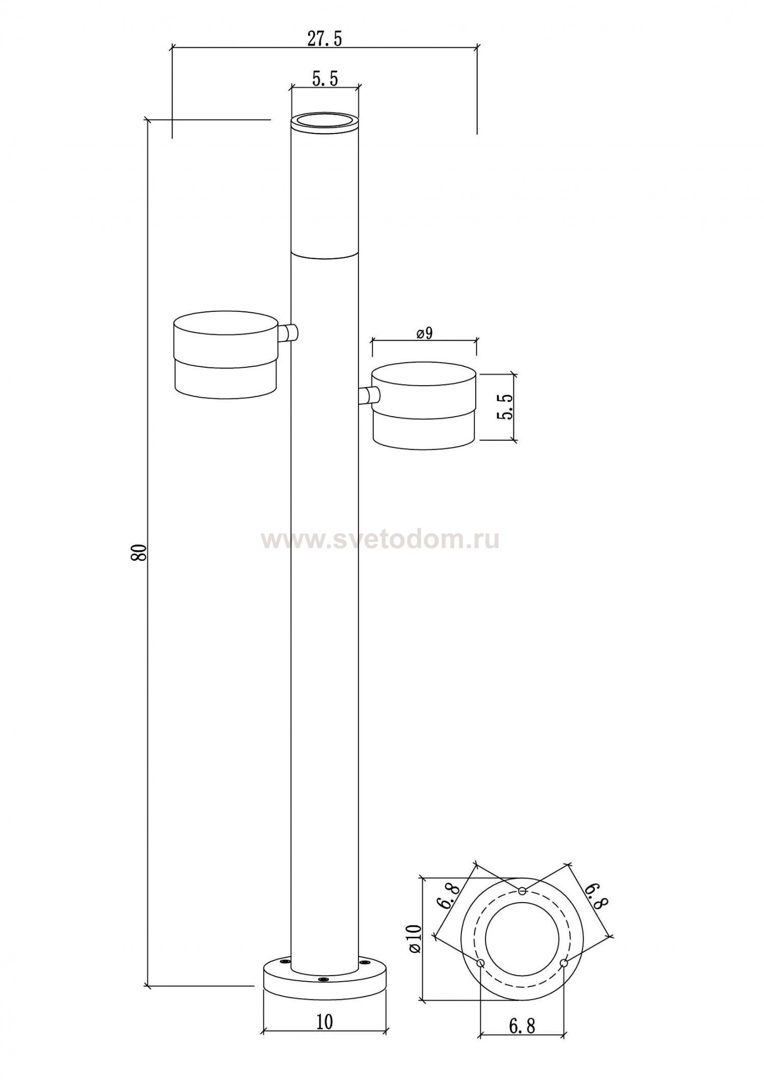 Ландшафтные светильники Arte Lamp A2360PA-3BK BUDAPEST
