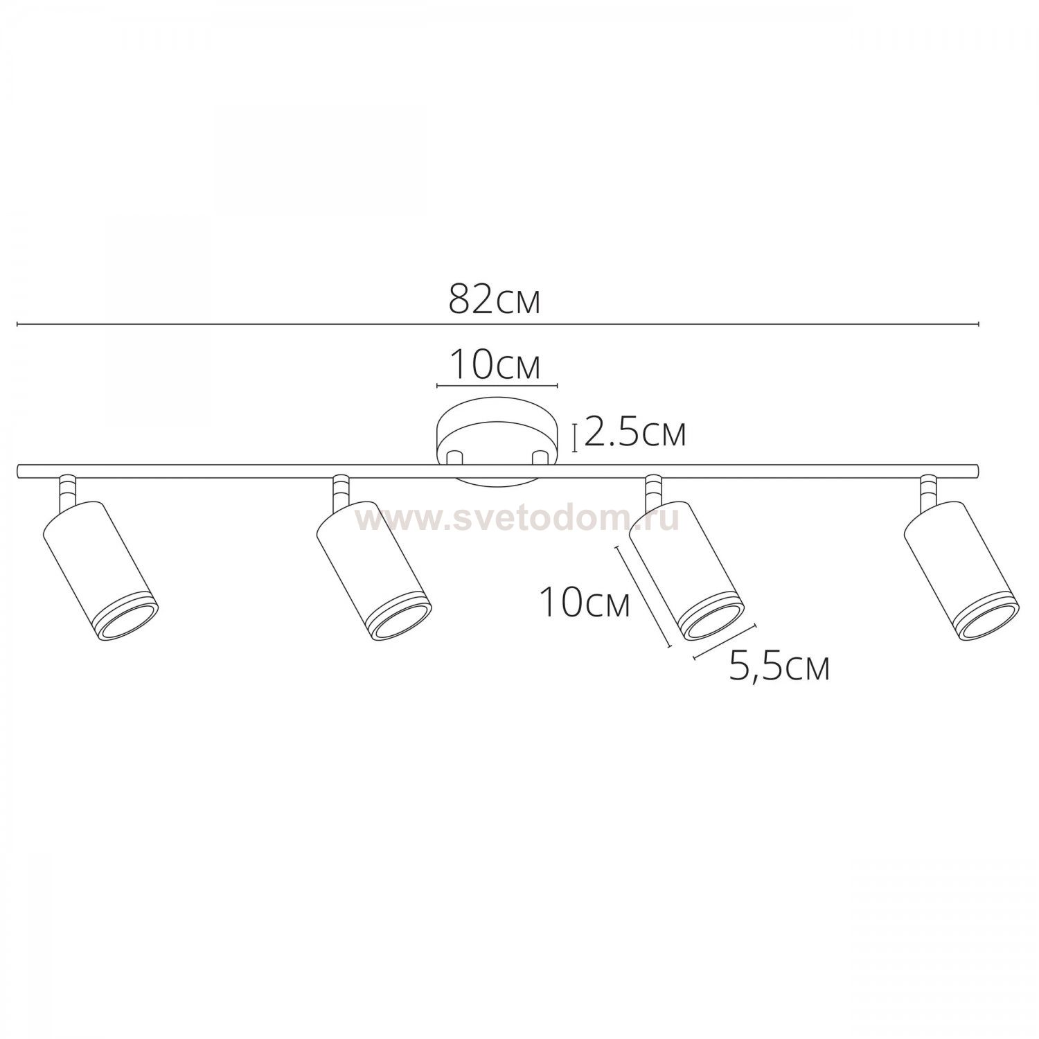Светильник потолочный Arte Lamp A2365PL-4WH IMAI