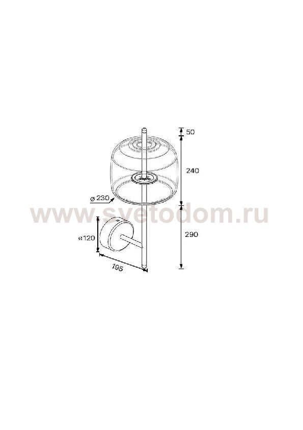 Бра Arte Lamp A2404AP-1AM PADOVA
