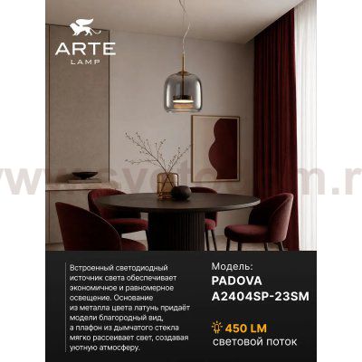 Светильник подвесной Arte Lamp A2404SP-23SM PADOVA