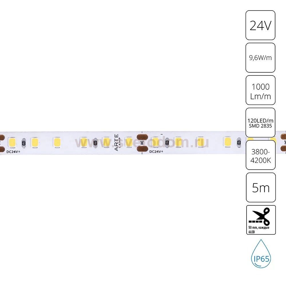 Светодиодная лента Arte Lamp A2412008-05-4K AQUA TAPE