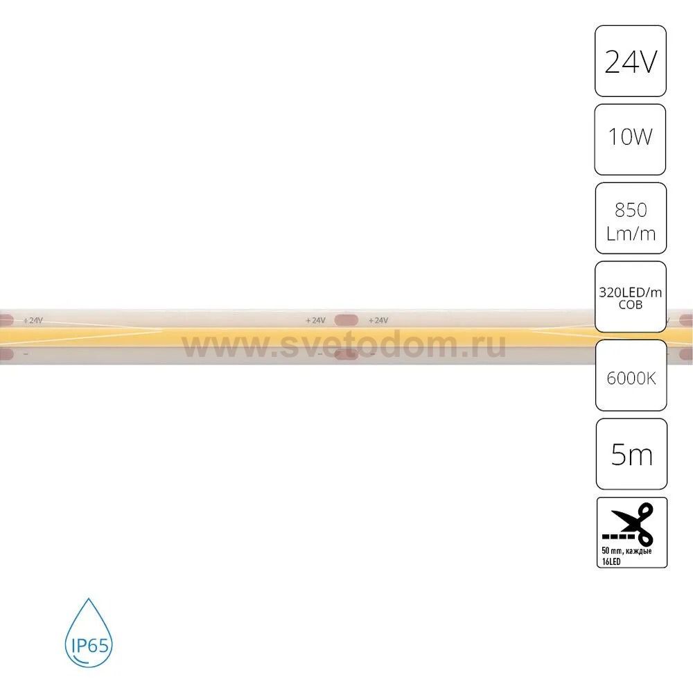 Светодиодная лента 24В Arte Lamp A2432008-06-6K AQUA LANE