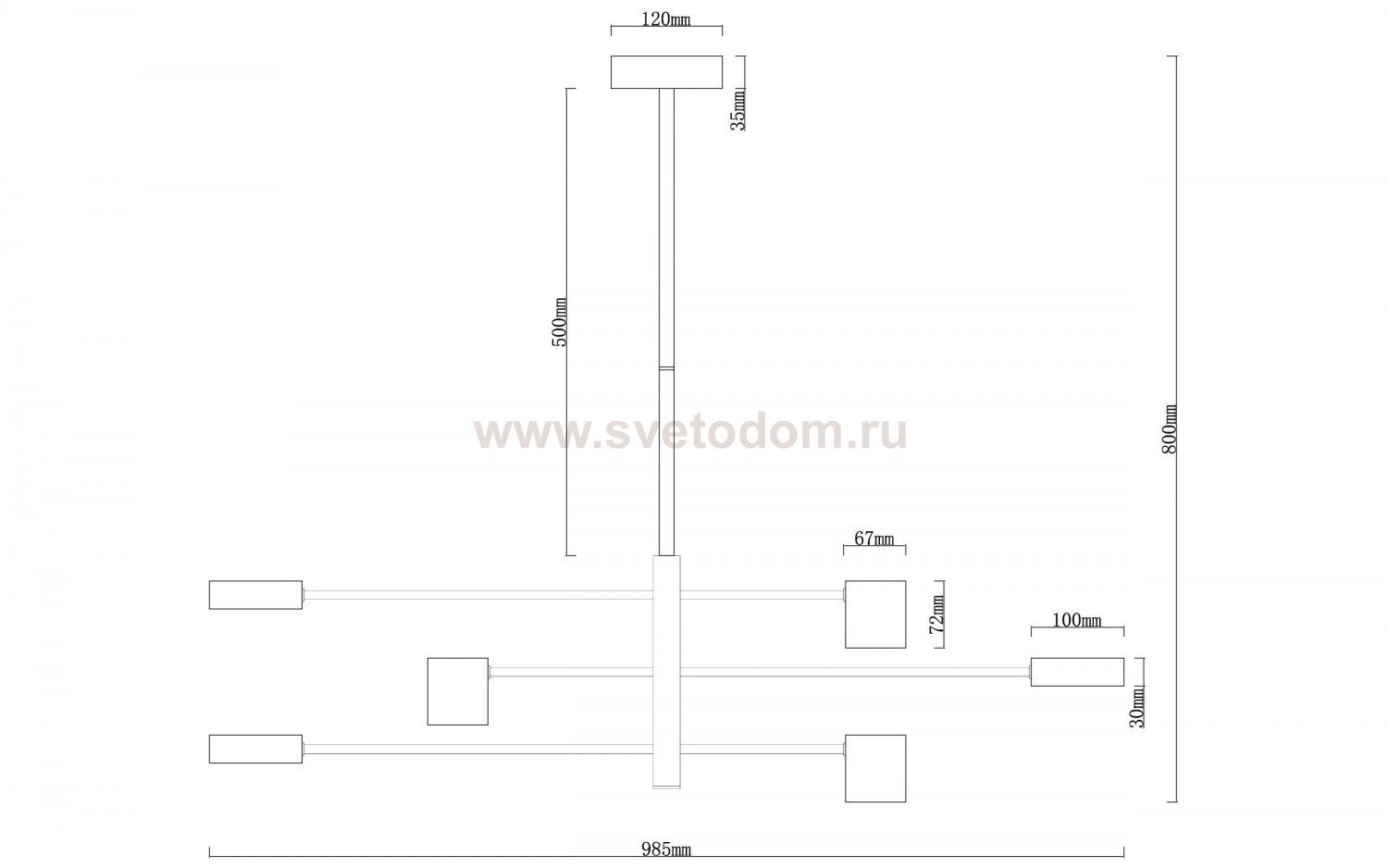 Люстры на штанге Arte Lamp A2476PL-40PB STANLEY