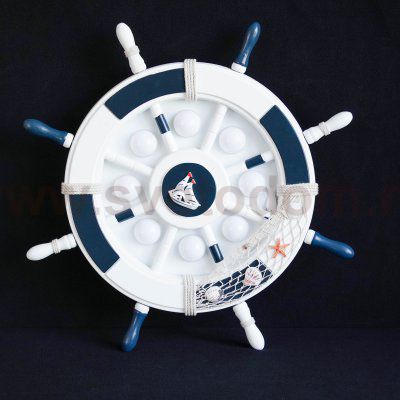 Светильник штурвал 40Вт Arte lamp A2523PL-1WH с пультом HELM