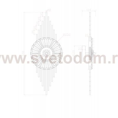 Настенный светильник Arte lamp A2564AP-1PB ALMAAZ