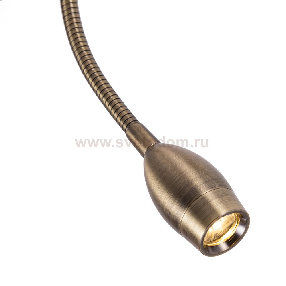 Торшер с абажуром и подсветкой для чтения Arte lamp A2581PN-2AB ELBA