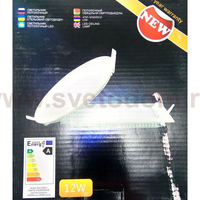 Встраиваемый тонкий диодный светильник 12Вт Arte lamp A2612PL-1WH Fine