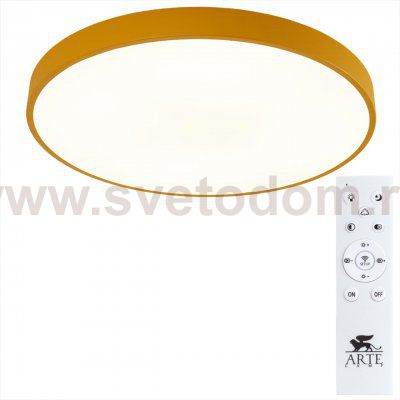 Светильник светодиодный 80Вт 600мм Arte lamp A2661PL-1YL ARENA желтый с пультом