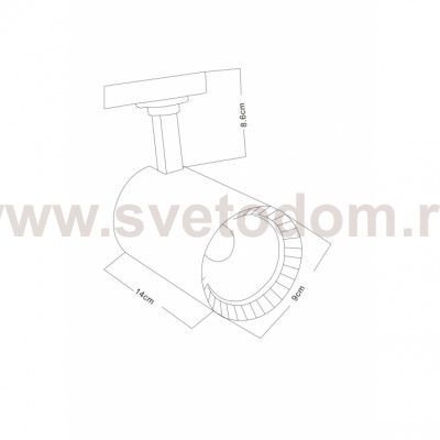 Светильник трековый Arte lamp A2664PL-1BK VINSANT