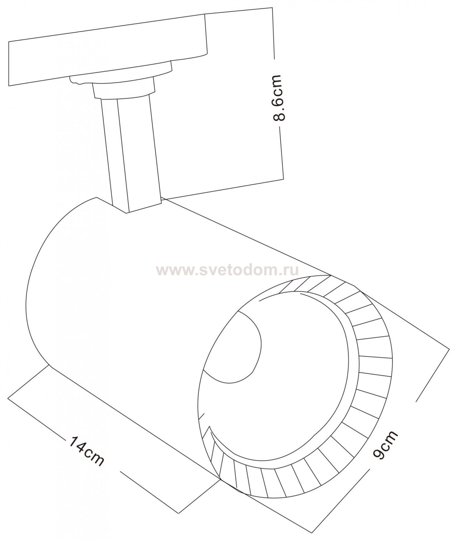Светильник трековый Arte lamp A2664PL-1BK VINSANT