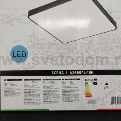 Светильник светодиодный потолочный 100Вт Arte Lamp A2669PL-1BK SCENA