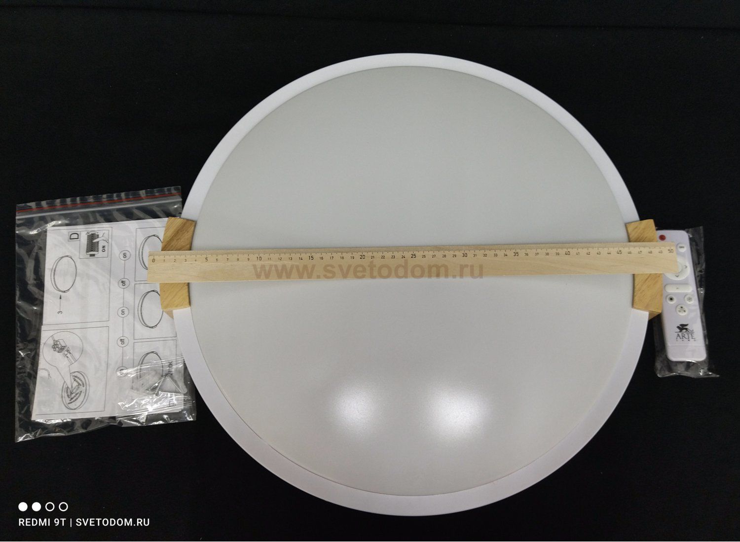 Светильник светодиодный 72Вт 510мм Arte Lamp A2684PL-72WH с деревом и пультом JERSEY