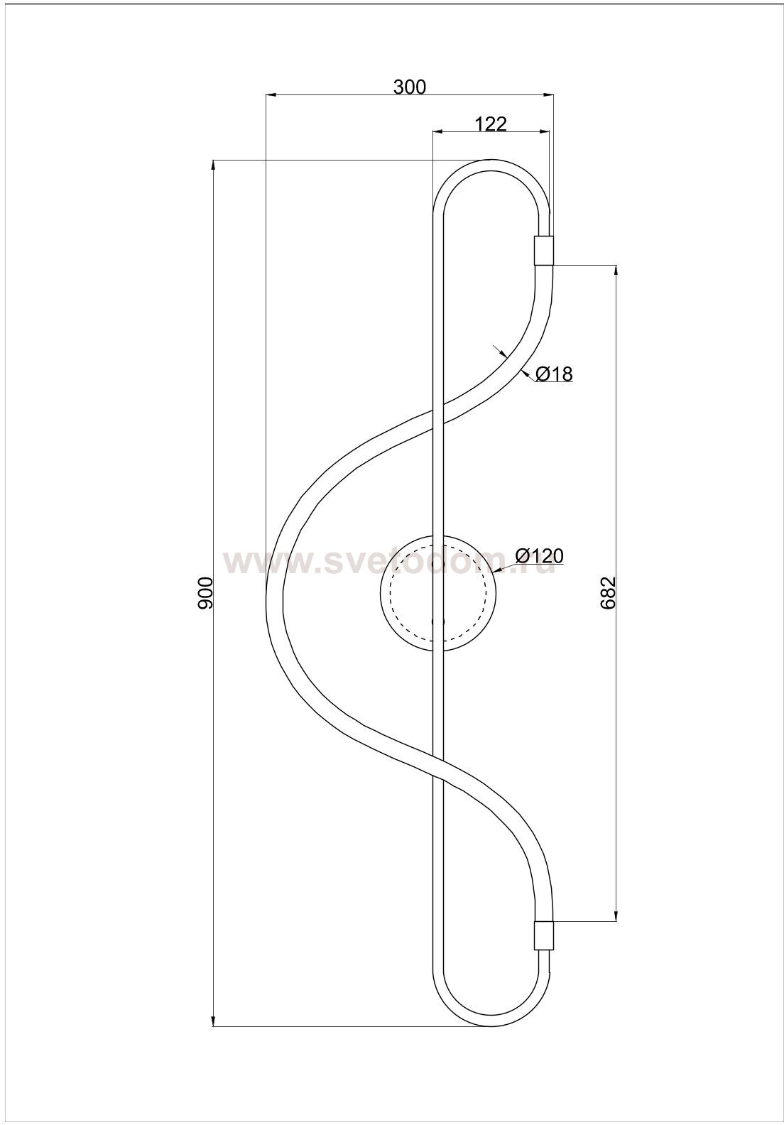 Светильник настенный бра с гибким неоном Arte Lamp A2850AP-13PB