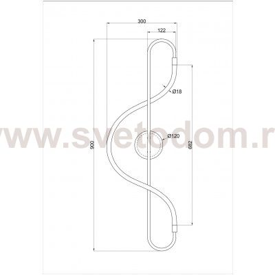 Светильник настенный бра с гибким неоном Arte Lamp A2850AP-13PB