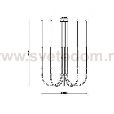 Подвесная люстра Arte Lamp A2850SP-42BK KLIMT
