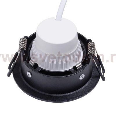 Светильник точечный встраиваемый со сменной лампой Arte Lamp A2863PL-1BK CORNO