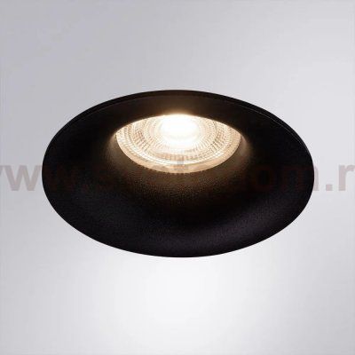 Светильник точечный встраиваемый со сменной лампой Arte Lamp A2863PL-1BK CORNO