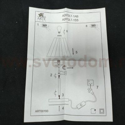 Настольная лампа классика Arte lamp A2872LT-1AB California