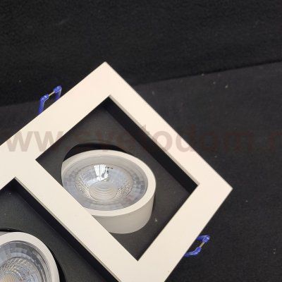 Светильник встраиваемый двойной 2*10Вт 3000К Arte lamp A2910PL-2WH GRADO